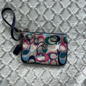 Multicolored Coach Wristlet
